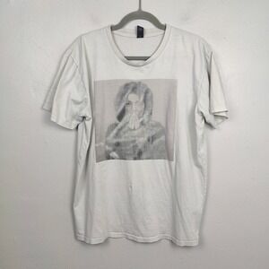 Bjork Debut Graphic T-Shirt Size Large White Short Sleeve Crewneck 90s